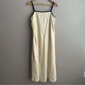 NEW‎ Japna Cream Sleeveless Cotton Linen Blend Maxi Dress NWT